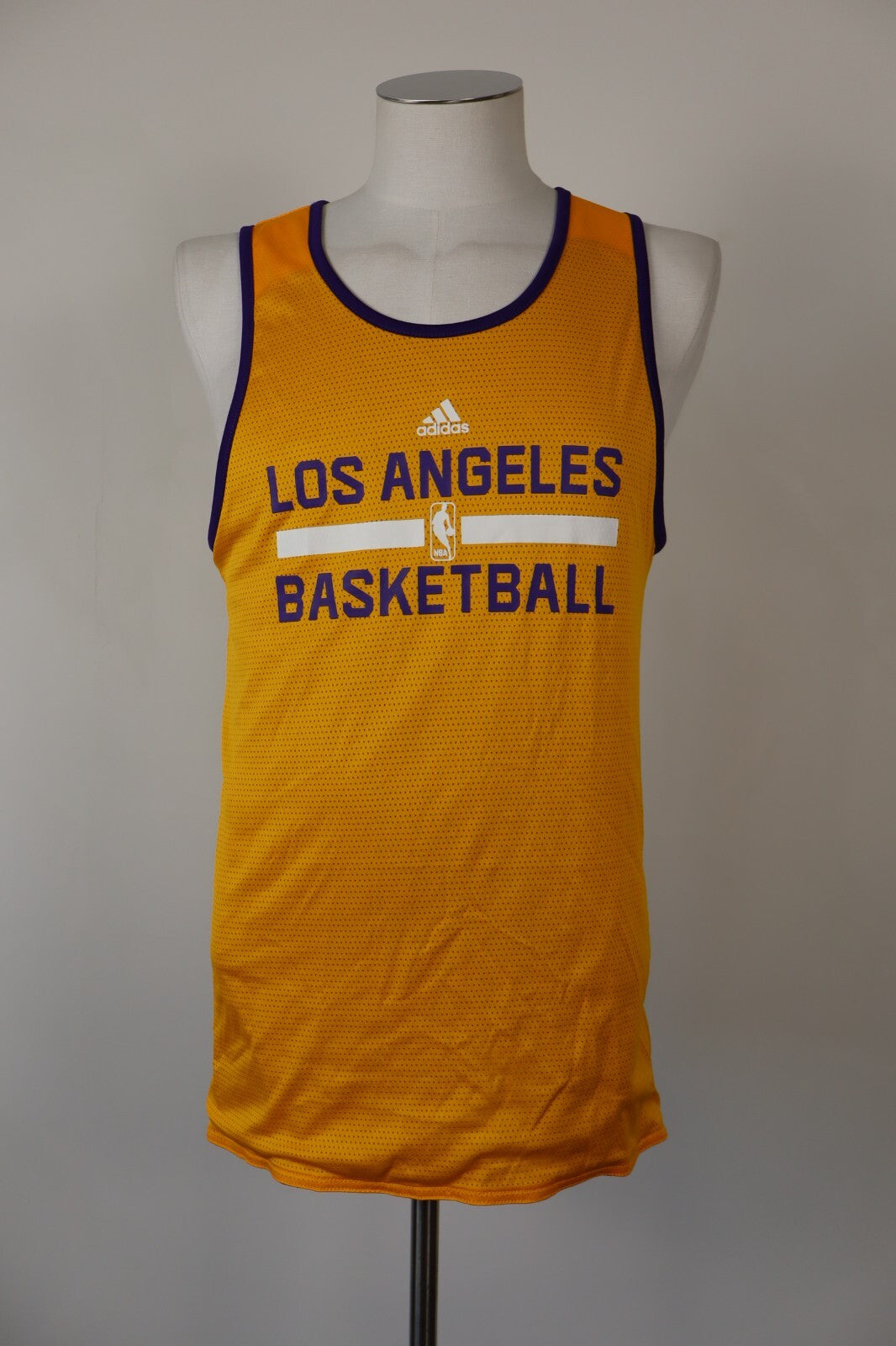 ADIDAS LAKERS LOS ANGELES NBA CANOTTA BASKET T-SHIRT UOMO TG M SPORT
