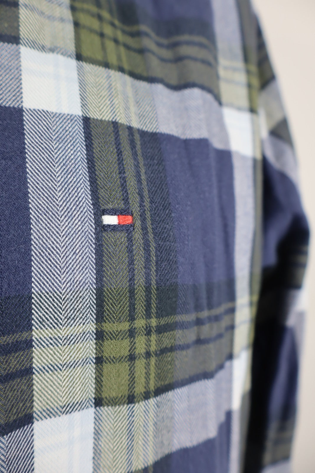 TOMMY HILFIGER CAMICIA MANICA LUNGA UOMO TG. L MAN CASUAL VINTAGE SHIRT COTONE