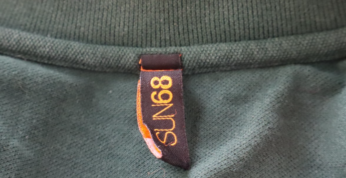 SUN68 POLO MAGLIA UOMO COTONE TG. M MAN COTTON T-SHIRT CASUAL VINTAGE LOGO