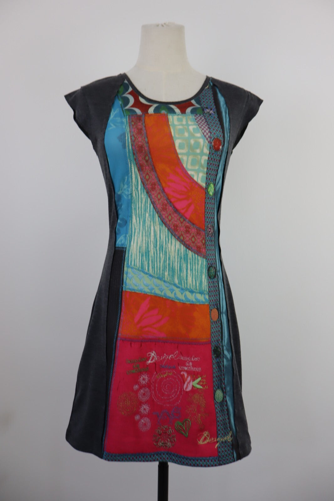 DESIGUAL VESTITO DONNA TG. S WOMAN CASUAL VINTAGE DRESS