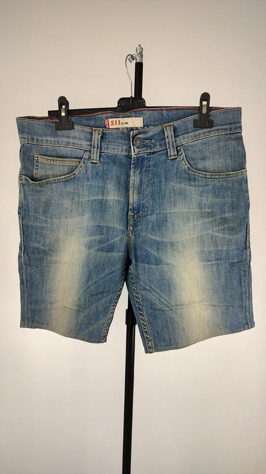 LEVI'S 511 PANTALONE JEANS SHORTS UOMO W34 MAN VINTAGE CASUAL PANTS SLIM