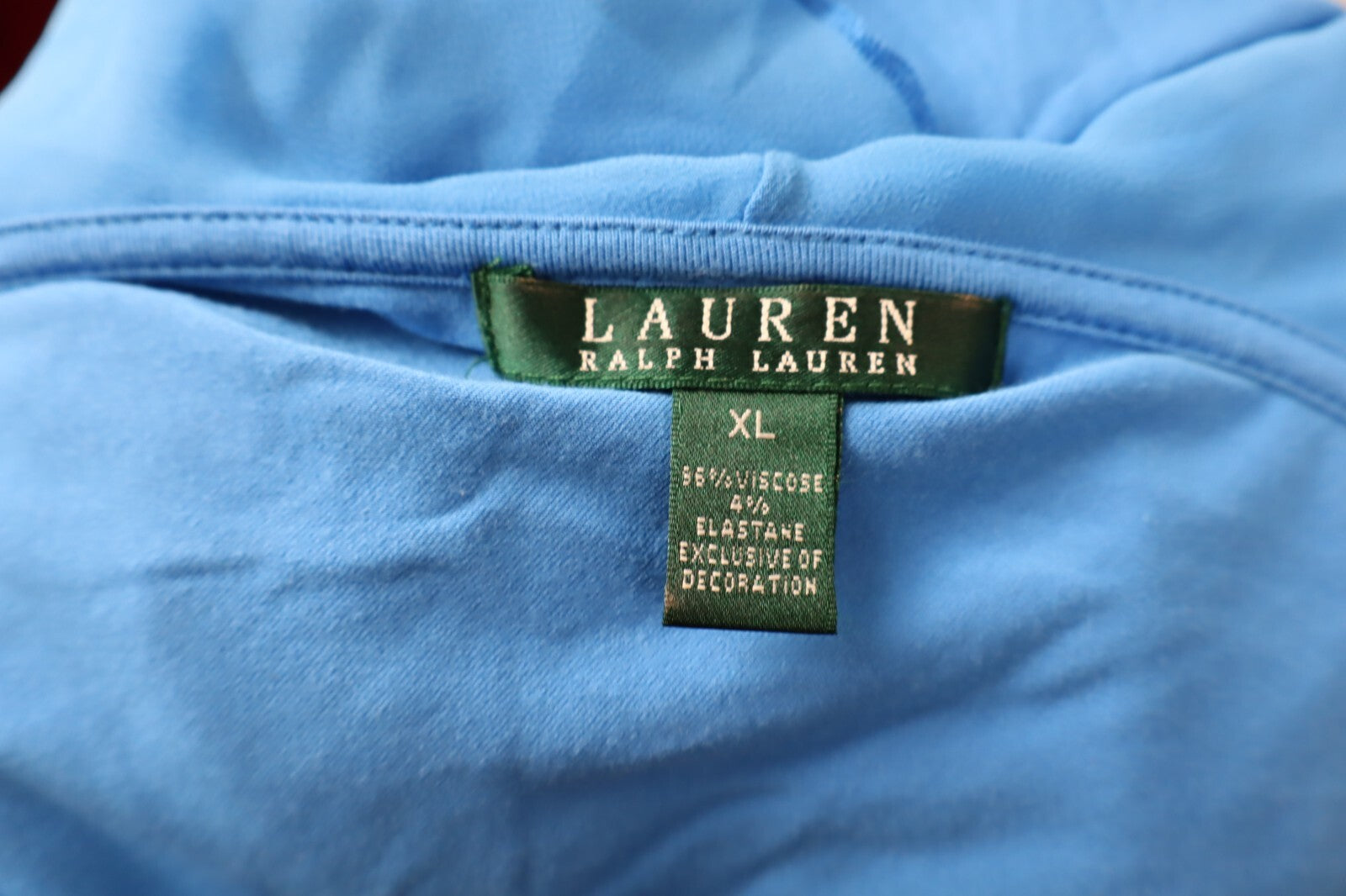 RALPH LAUREN MAGLIA SMANICATA TOP DONNA TG. XL WOMAN SHIRT CASUAL VINTAGE BLU