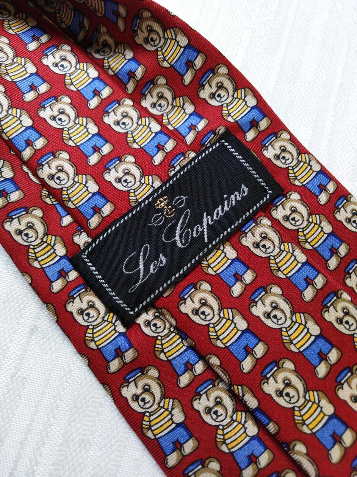 LES COPAINS 100% SILK TIE SETA CRAVATTA NECKTIE MADE IN ITALIA CLASSIC