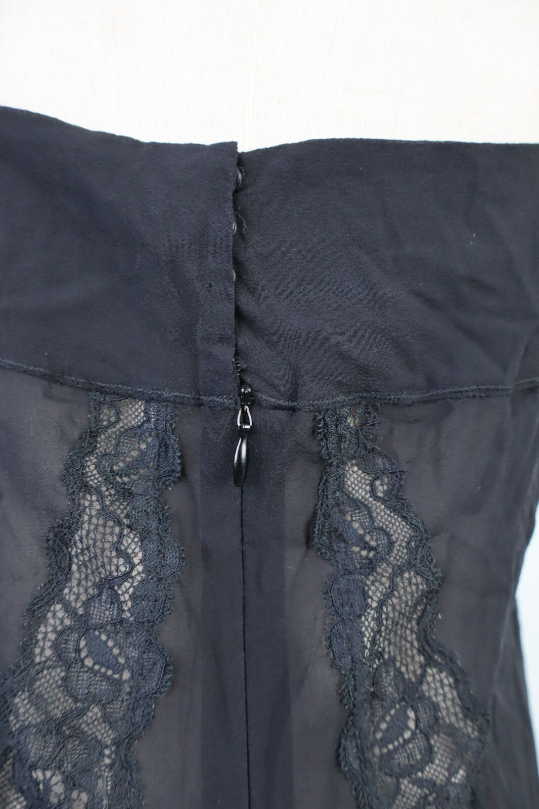 MAGLIA SLIP TOP DONNA M/L WOMAN T-SHIRT IN PIZZO GLITTER SEXY VINTAGE Y2K 2000'S