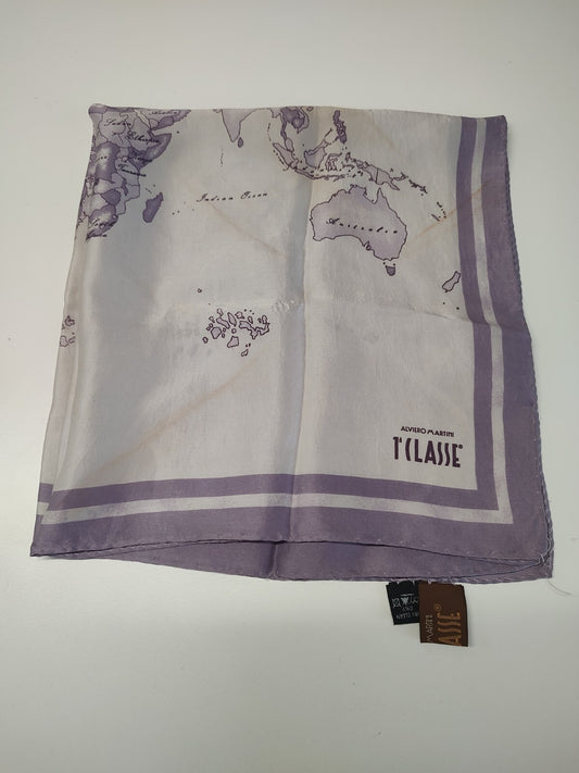 ALVIERO MARTINI 1 CLASSE FOULARD 100% SILK SETA SCARVES SCARF SQUARE MADE ITALY