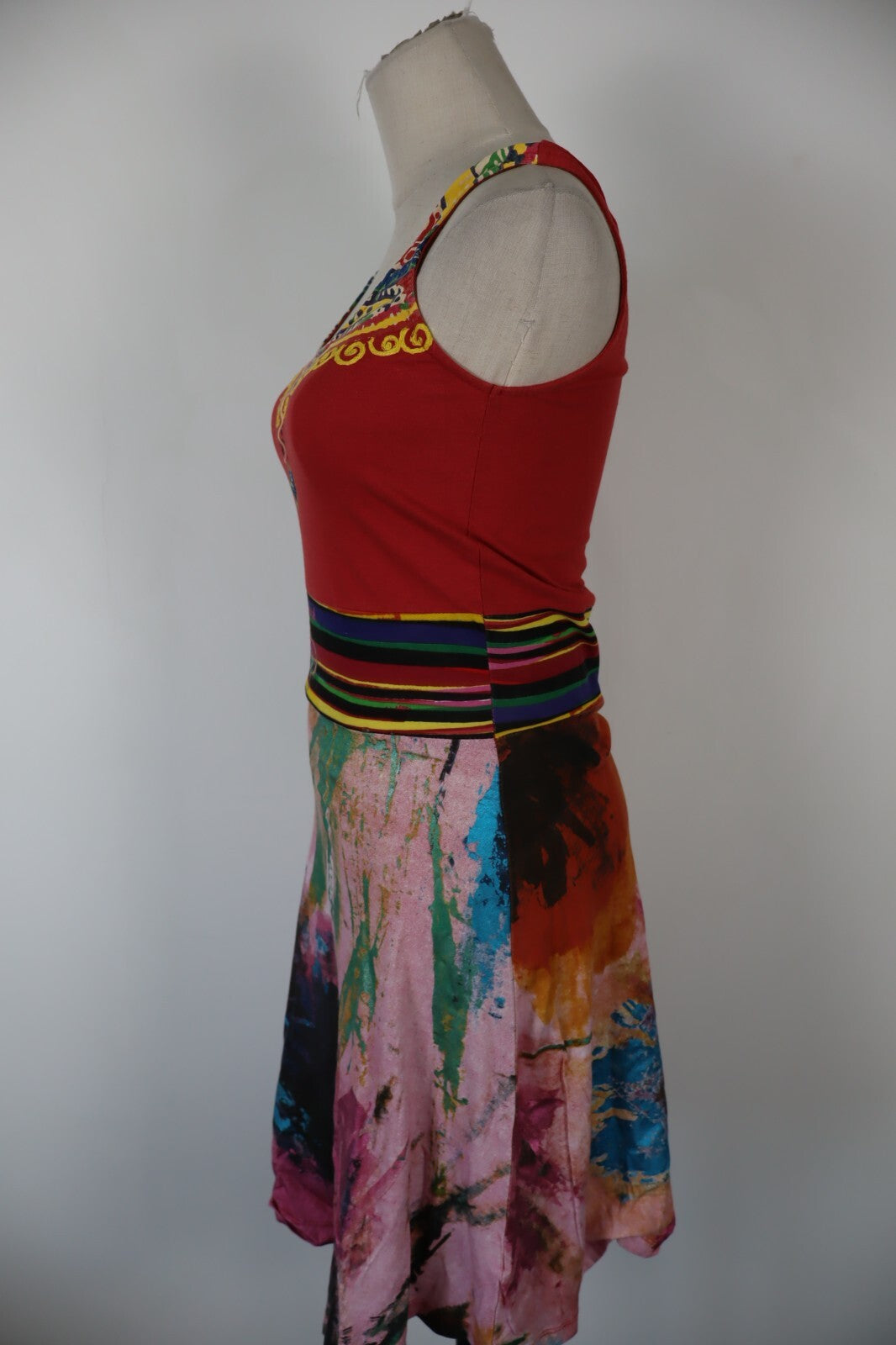 DESIGUAL VESTITO DONNA TG. XS WOMAN CASUAL VINTAGE DRESS COTONE