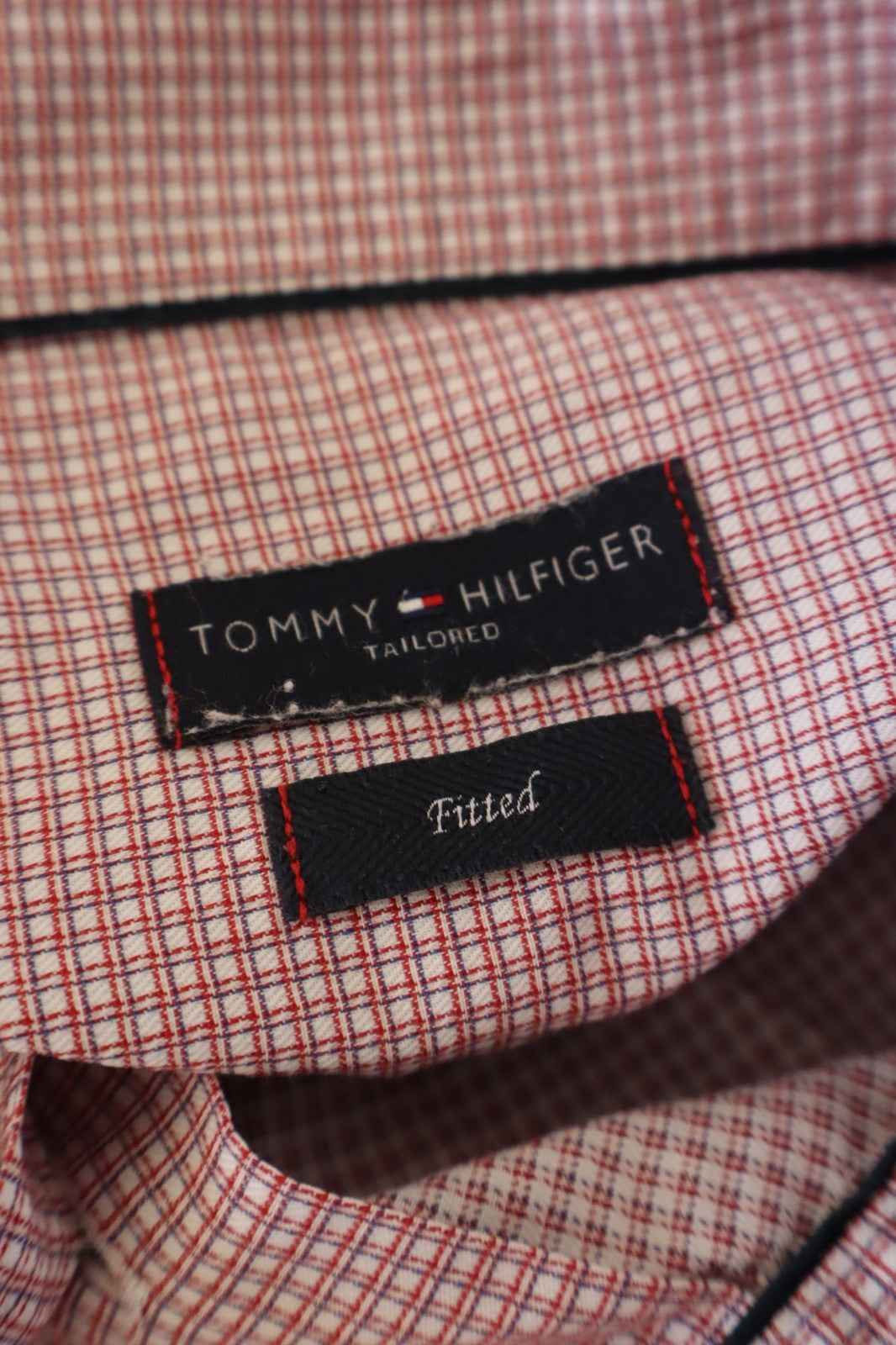 TOMMY HILFIGER CAMICIA COTONE SHIRT UOMO TG 39 15.5 MAN VINTAGE CASUAL LOGO