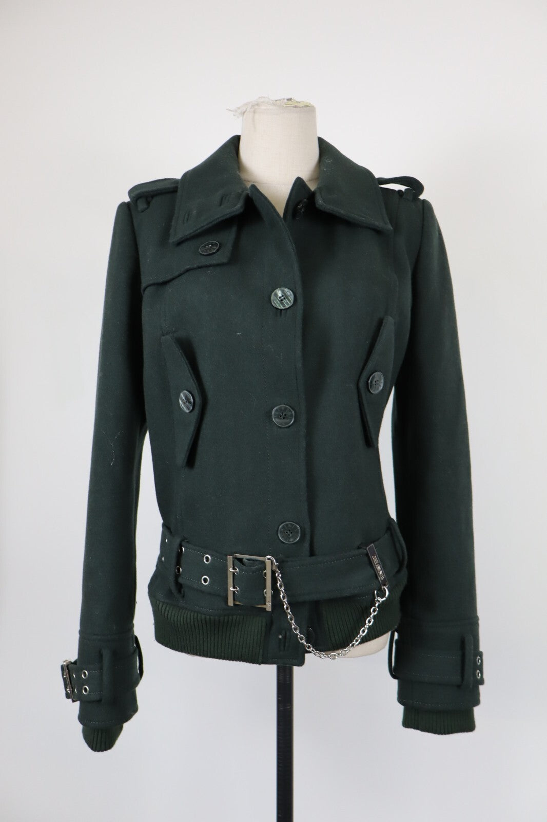 ZU ELEMENTS GIUBBINO LANA GIACCA DONNA TG 44 WOMAN CASUAL JACKET VINTAGE ITALY