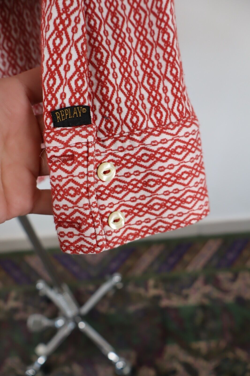 REPLAY CAMICIA UOMO COTONE COTTON TG. M  MAN CASUAL VINTAGE SHIRT