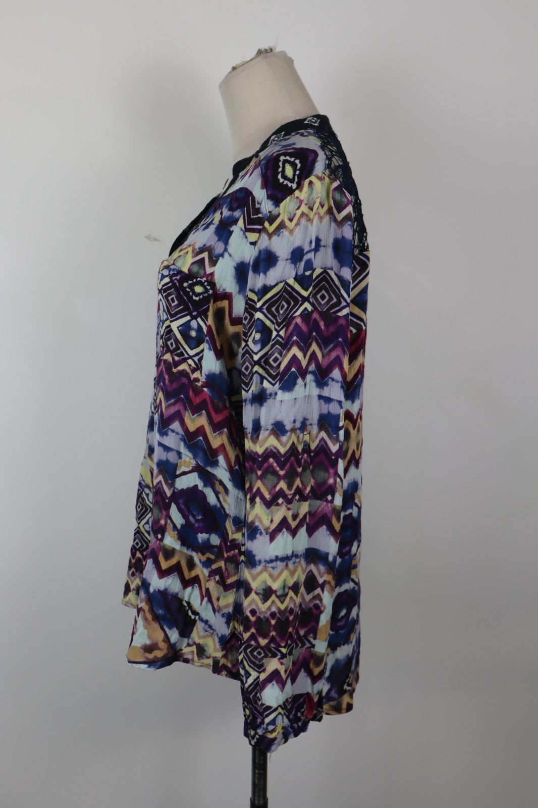 DESIGUAL CAMICIA DONNA TG. XL WOMAN SHIRT CASUAL VINTAGE VISCOSA