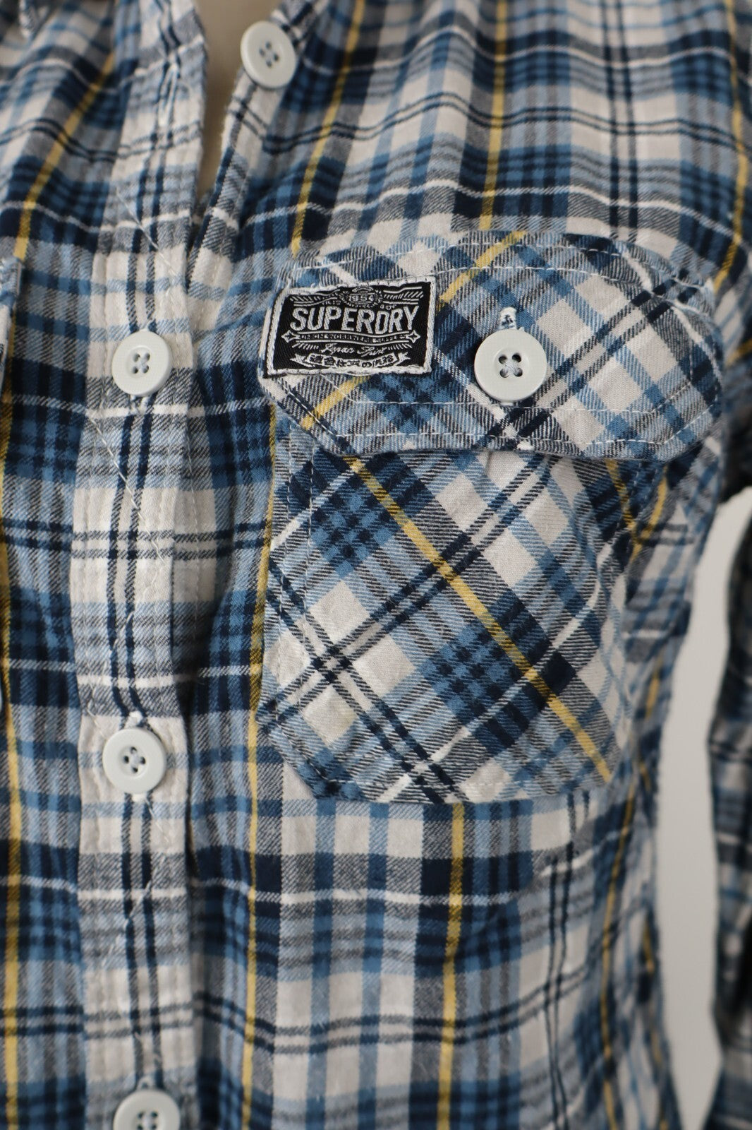 SUPERDRY CAMICIA DONNA TG. M WOMAN SHIRT CASUAL VINTAGE COTONE COTTON