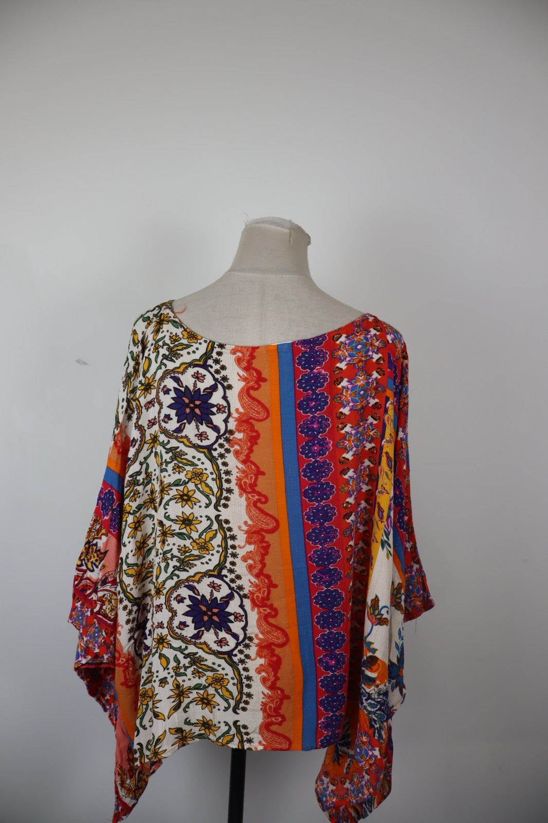 DESIGUAL MAGLIA DONNA TG. L WOMAN CASUAL VINTAGE T-SHIRT PONCHO VISCOSA