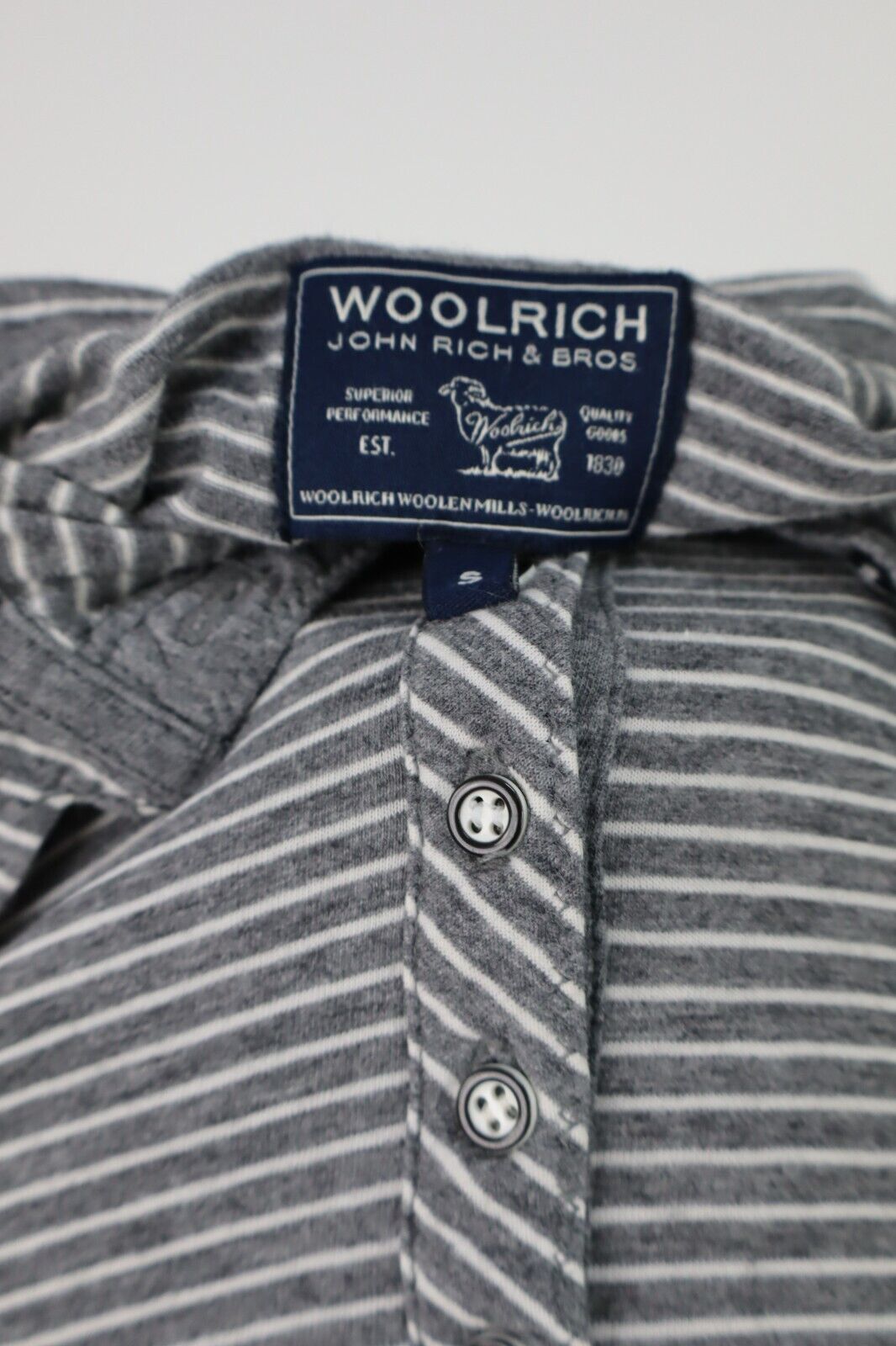 WOOLRICH POLO MAGLIA DONNA TG. S WOMAN CASUAL VINTAGE SHIRT COTONE COTTON