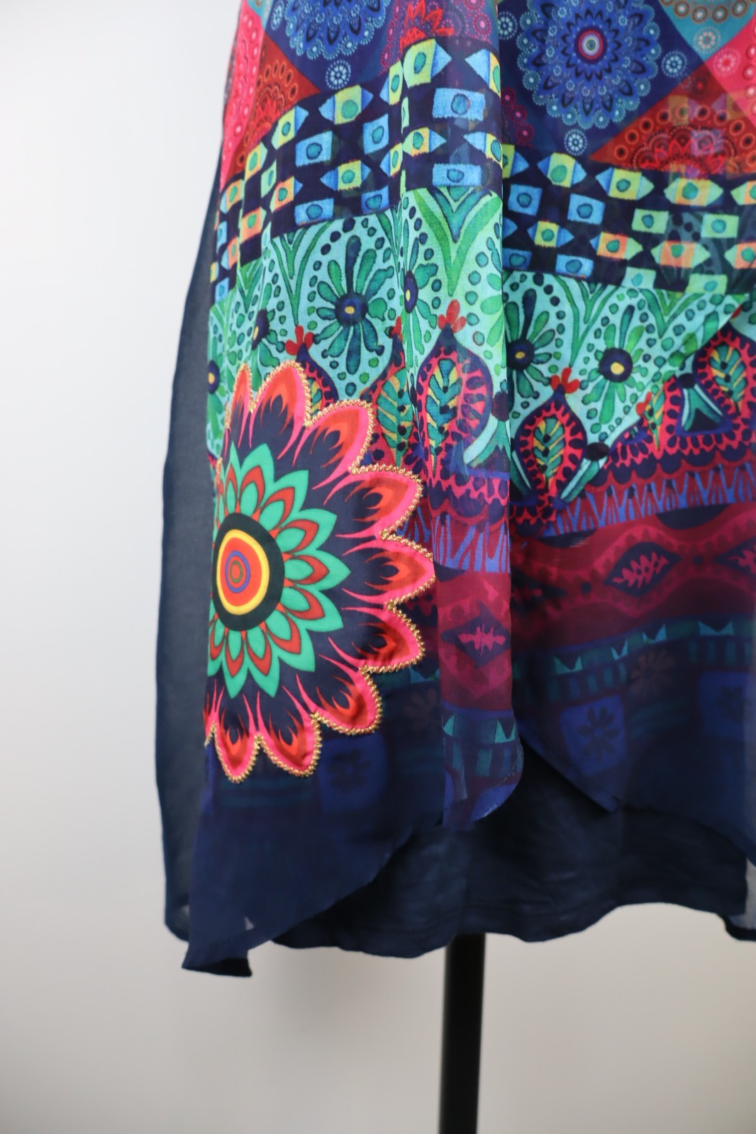 DESIGUAL VESTITO ABITO A BRETELLE DONNA TG 36 WOMAN CASUAL VINTAGE DRESS CANOTTA