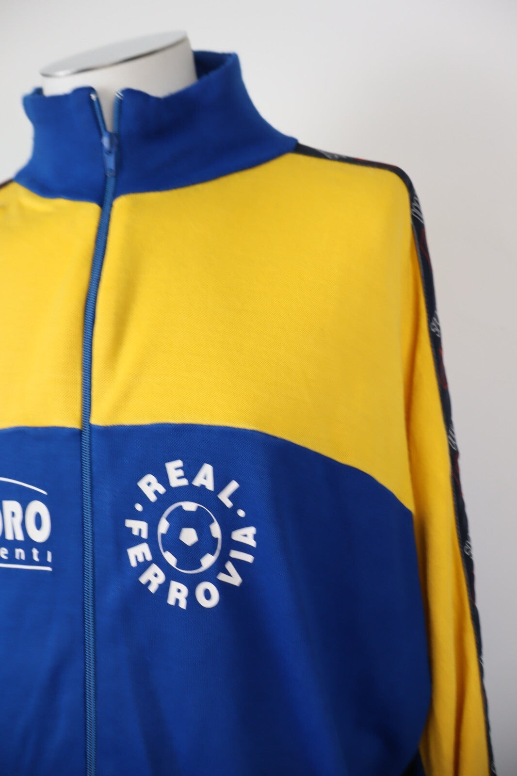 MARP SPORT REAL FERROVIA GIACCA CALCIO  UOMO Tg 2XL  MAN VINTAGE SOCCER JACKET