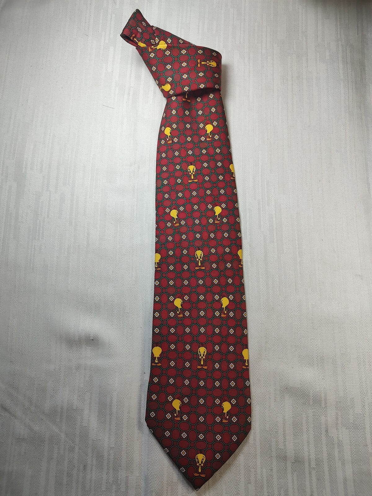 WARNER BROSS TWEETY 100% SILK TIE SETA CRAVATTA NECKTIE MADE IN ITALY CLASSIC