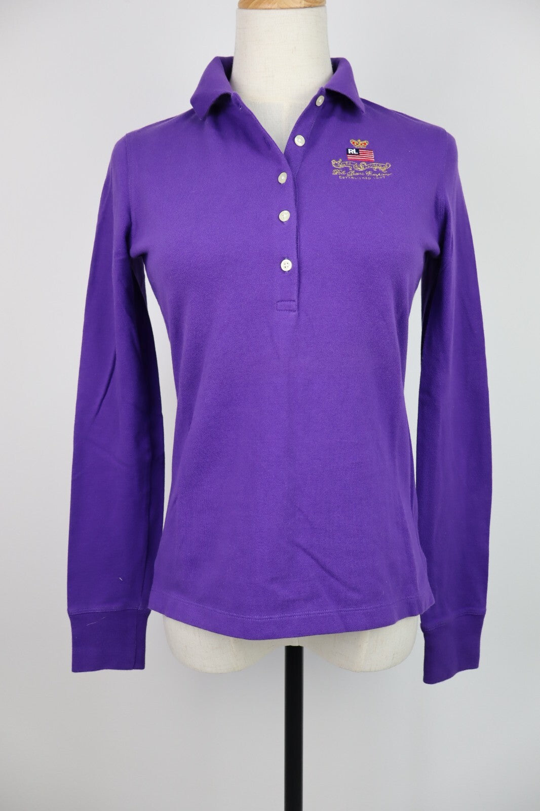 RALPH LAUREN POLO MAGLIA COTONE DONNA TG. S WOMAN CASUAL VINTAGE T-SHIRT