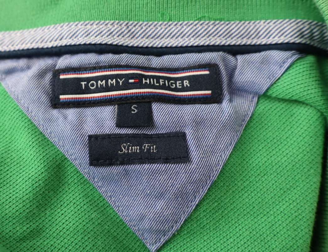 TOMMY HILFIGER  POLO UOMO MAN COTONE TG. S SLIM T-SHIRT CASUAL VINTAGE COTTON