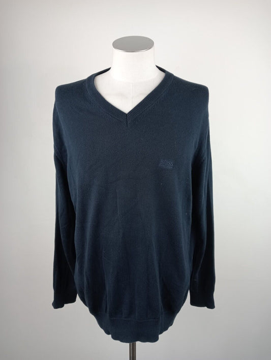 HUGO BOSS MAGLIONE COTONE COTTON UOMO XL MAN SWEATER CASUAL VINTAGE ITALY