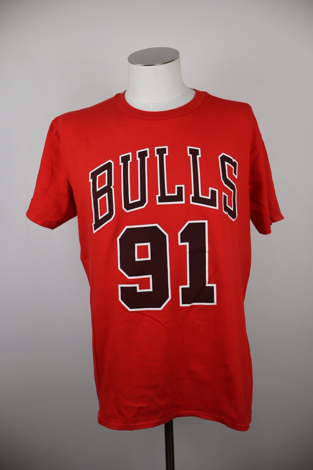 MITCHELL & NESS MAGLIA UOMO COTONE L MAN COTTON T-SHIRT VINTAGE CASUAL BULLS 91