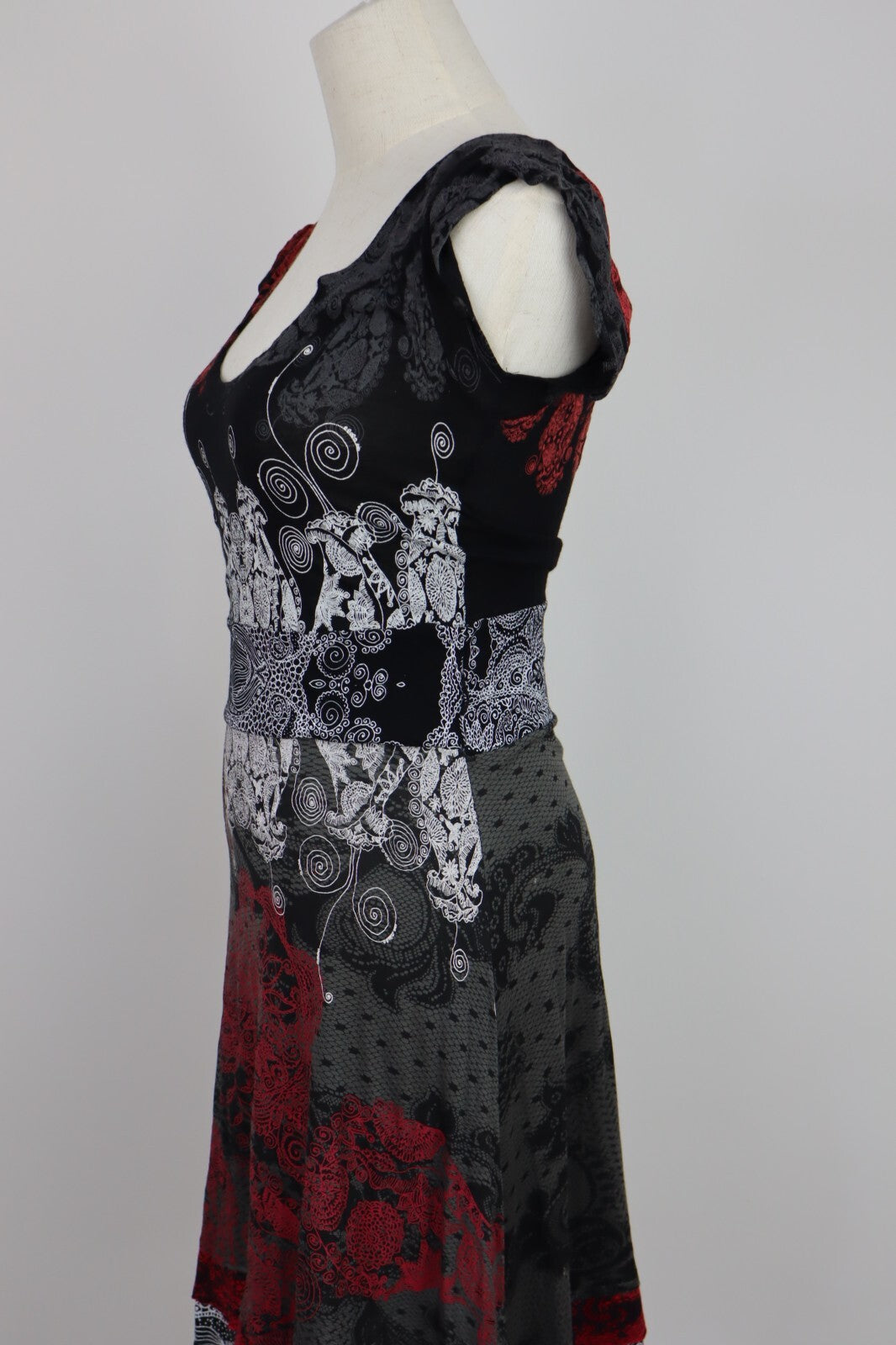 DESIGUAL VESTITO ABITO DONNA TG. S WOMAN CASUAL VINTAGE DRESS