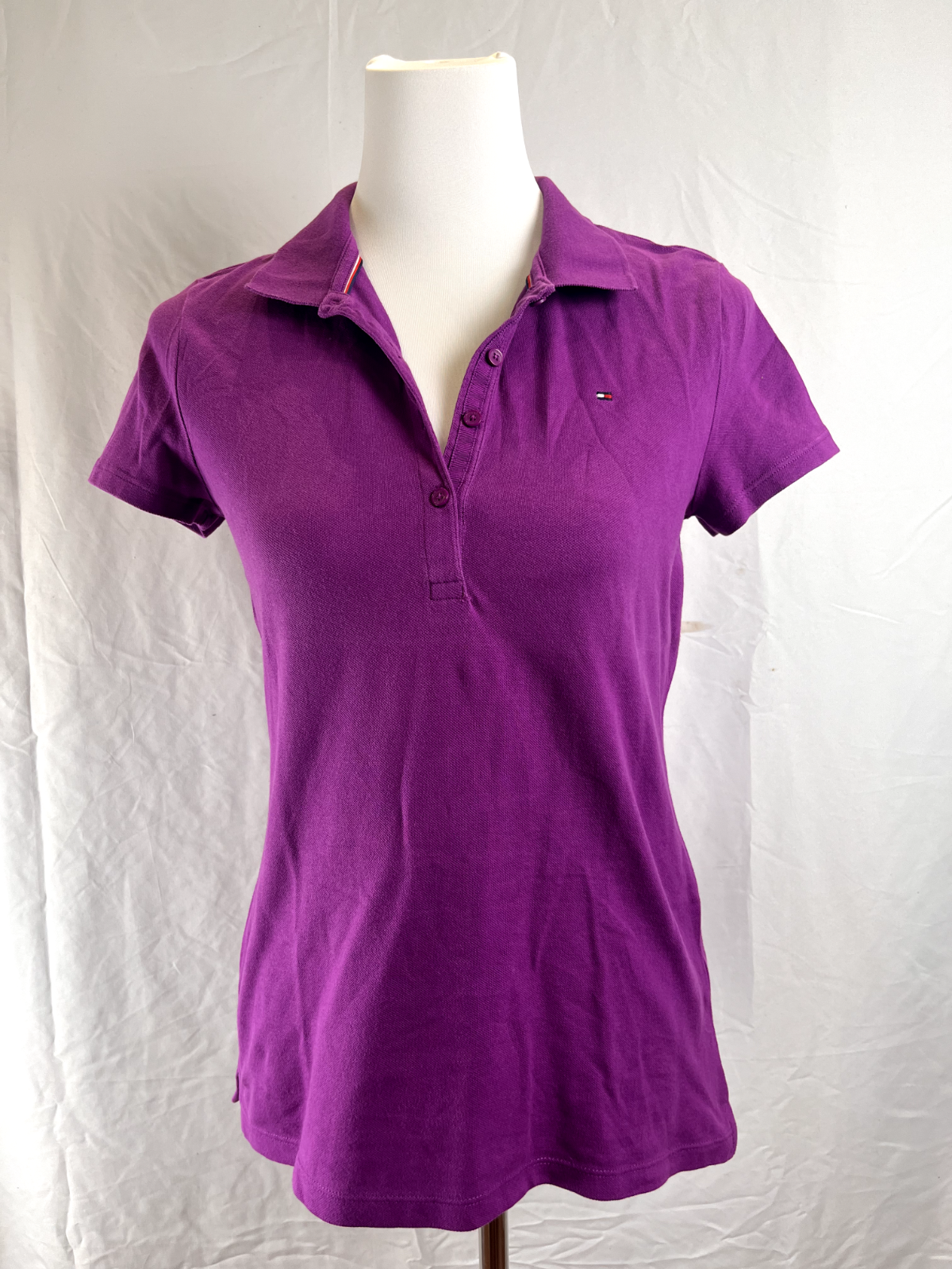 TOMMY HILFIGER POLO MAGLIA T-SHIRT DONNA COTONE TG. S WOMAN SHIRT CASUAL VINTAGE