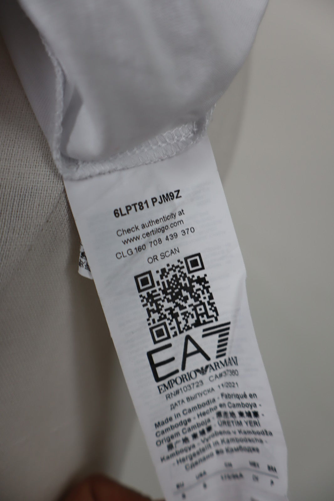 EA7 EMPORIO ARMANI MAGLIA UOMO TG. S MAN T-SHIRT VINTAGE CASUAL COTONE LOGO