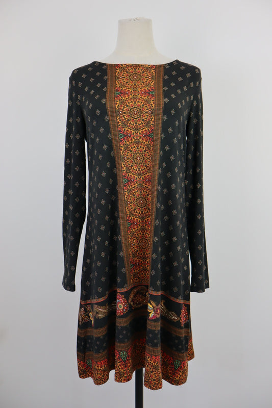 DESIGUAL VESTITO DONNA TG. L WOMAN CASUAL VINTAGE DRESS ITALIA VISCOSA