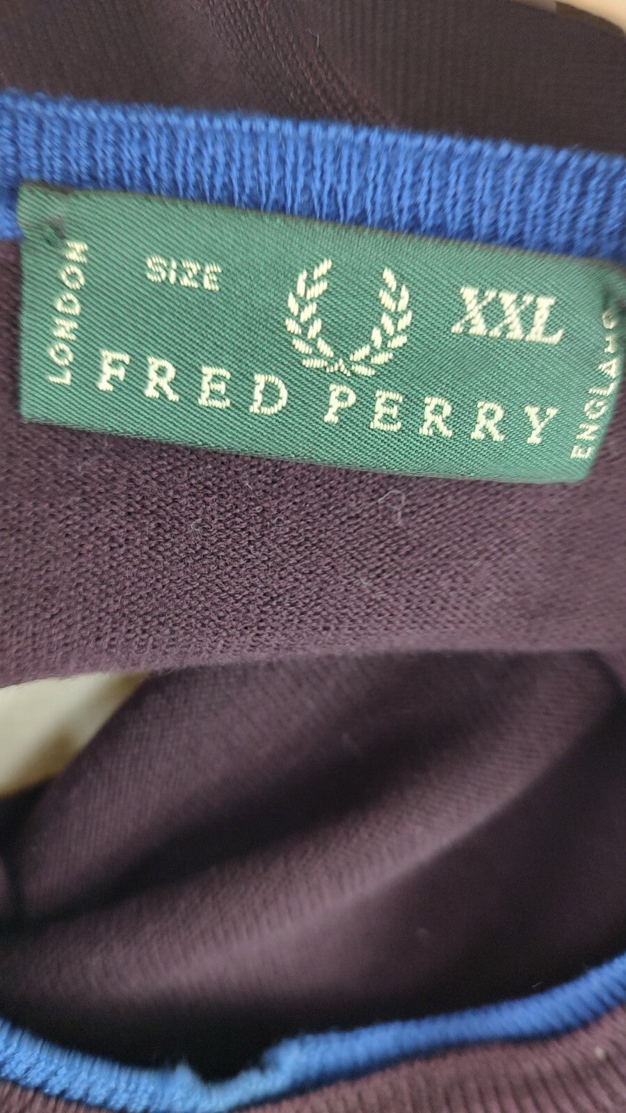 FRED PERRY MAGLIONE VINTAGE UOMO Tg. L MAN SWEATER CASUAL LANA