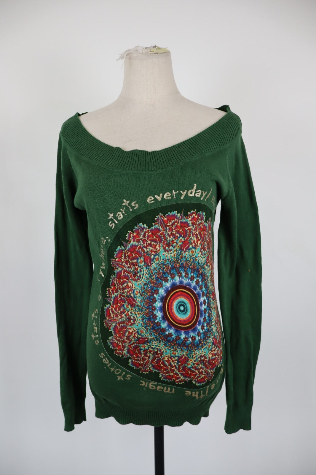 DESIGUAL MAGLIA DONNA TG. M WOMAN T-SHIRT CASUAL VINTAGE COTONE COTTON