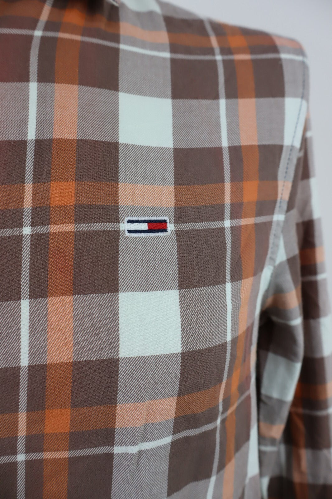 TOMMY HILFIGER CAMICIA UOMO COTONE TG. S MAN CASUAL VINTAGE COTTON SHIRT