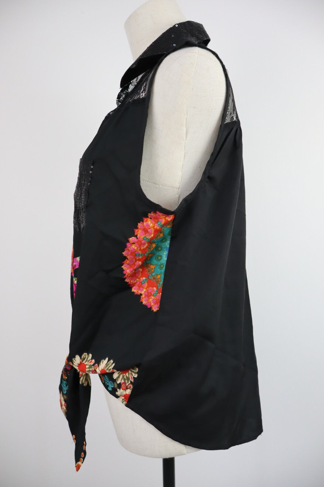 DESIGUAL CAMICIA SMANICATA DONNA TG. XL WOMAN SHIRT CASUAL VINTAGE