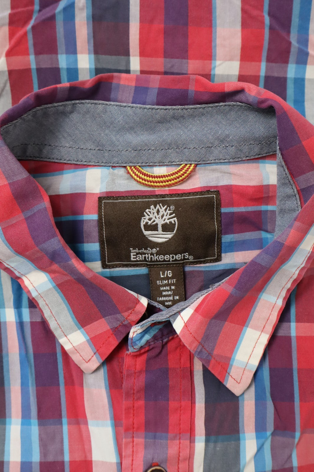 TIMBERLAND SLIM FIT CAMICIA COTONE UOMO TG. L MAN CASUAL VINTAGE SHIRT COTTON