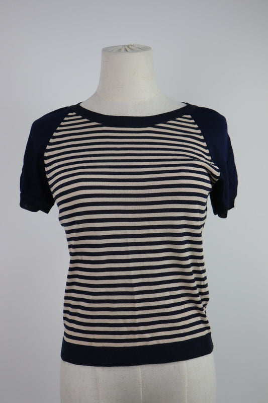 MAX & CO MAGLIA CON ZIP COTONE DONNA TG. M WOMAN CASUAL VINTAGE T-SHIRT COTTON