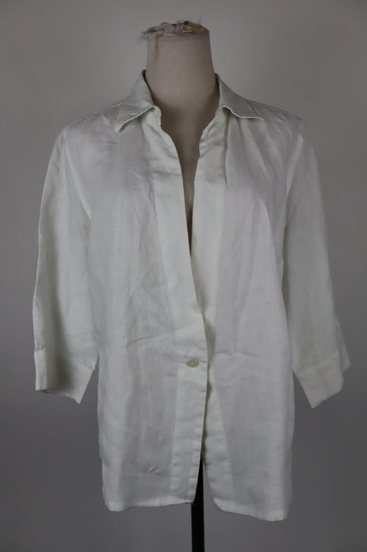 MAX MARA CAMICIA DONNA TG. 42 WOMAN SHIRT CASUAL VINTAGE LINO LINEN