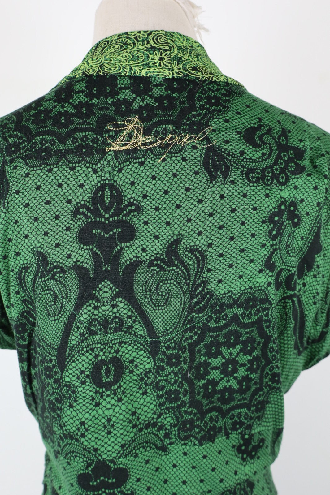 DESIGUAL VESTITO ABITO DONNA TG.  XL WOMAN CASUAL VINTAGE DRESS DRAPPEGGIO