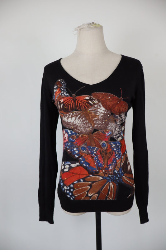 DESIGUAL MAGLIA DONNA TG. S WOMAN T-SHIRT CASUAL VINTAGE COTONE COTTON