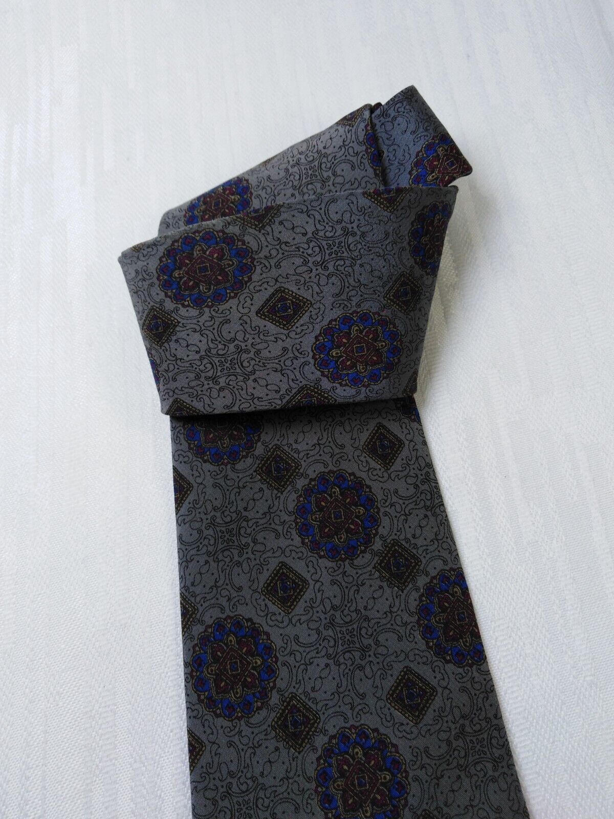 LANVIN PARIS 100% SETA SILK TIE CRAVATTA NECKTIE MADE ITALY VINTAGE CLASSIC