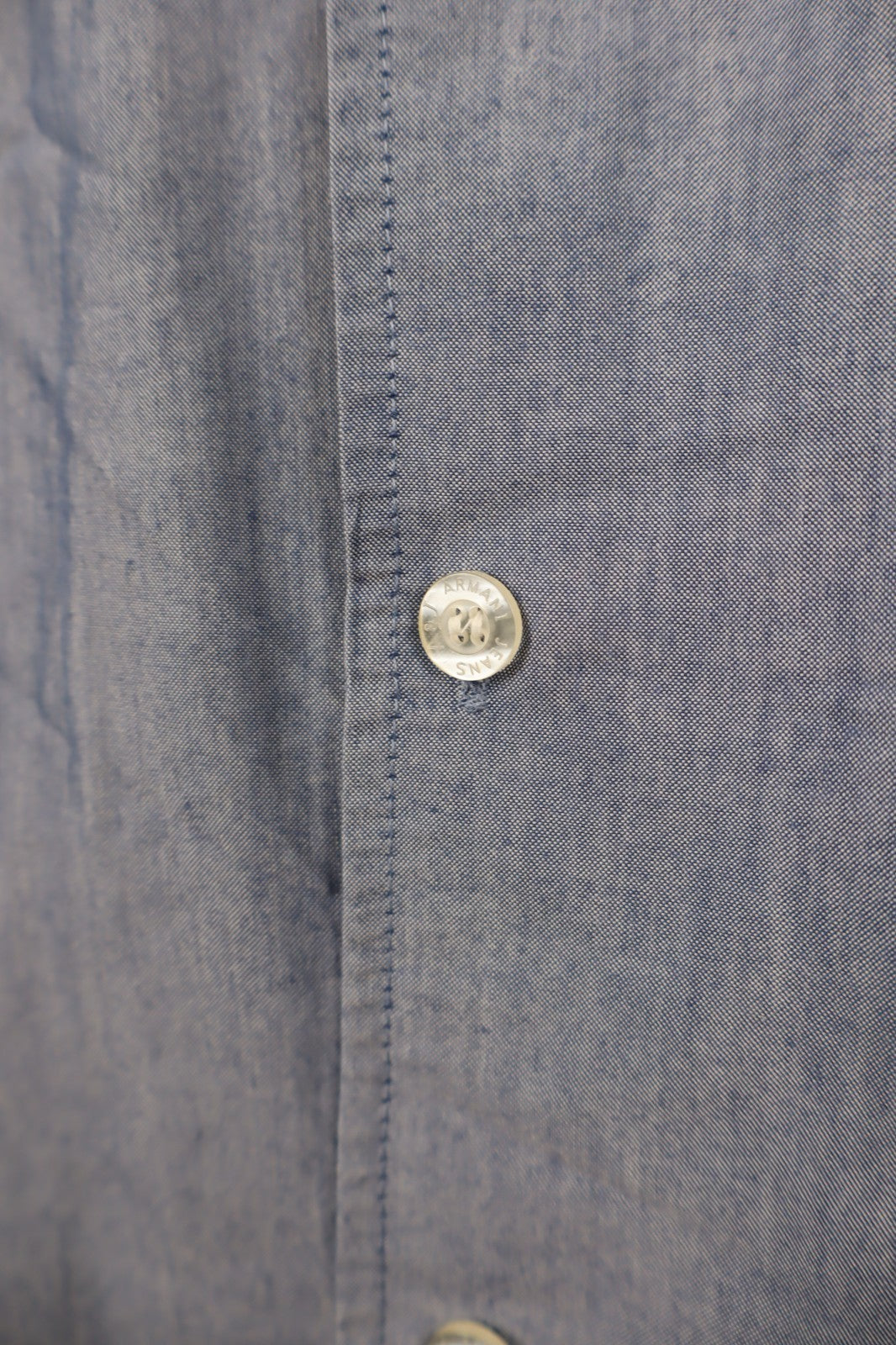 AJ ARMANI JEANS CAMICIA UOMO COTONE TG. L MAN CASUAL VINTAGE COTTON SHIRT TASCHE