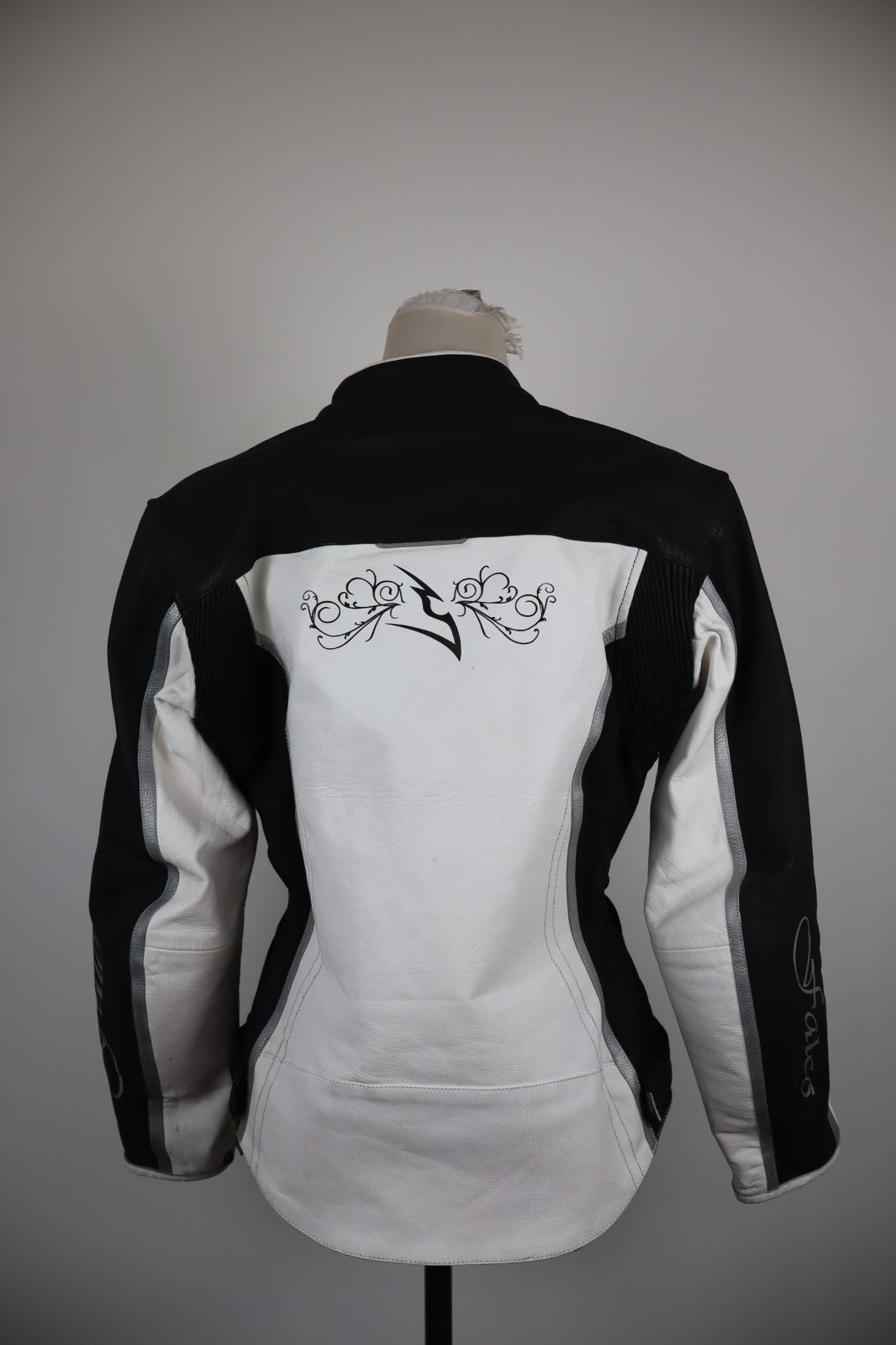 FALCO GIUBBINO PELLE MOTO DONNA Tg 44 BIKERS WOMAN VINTAGE JACKET PROTEZIONI