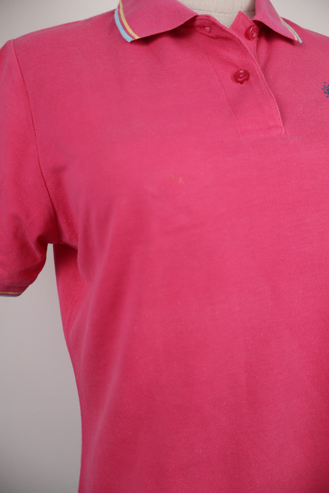 FRED PERRY  POLO MAGLIA DONNA COTONE TG. M WOMAN SHIRT CASUAL VINTAGE BIG LOGO