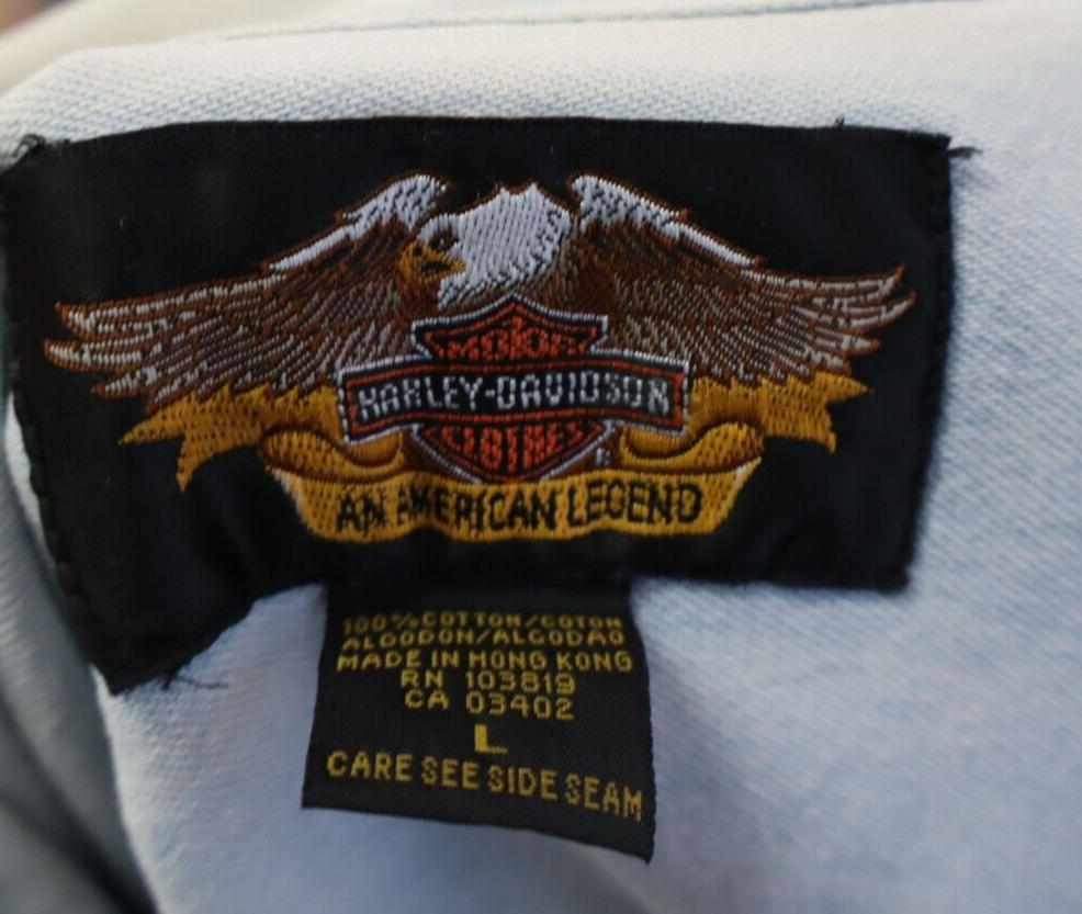 HARLEY DAVIDSON CAMICIA UOMO TG L MAN SHIRT CASUAL VINTAGE COTONE COTTON