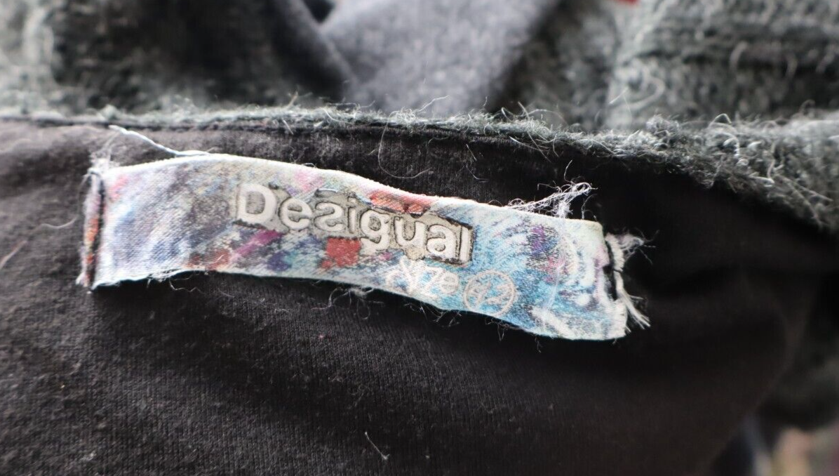 DESIGUAL VESTITO ABITO DONNA TG. M  WOMAN CASUAL VINTAGE DRESS LANA WOOL