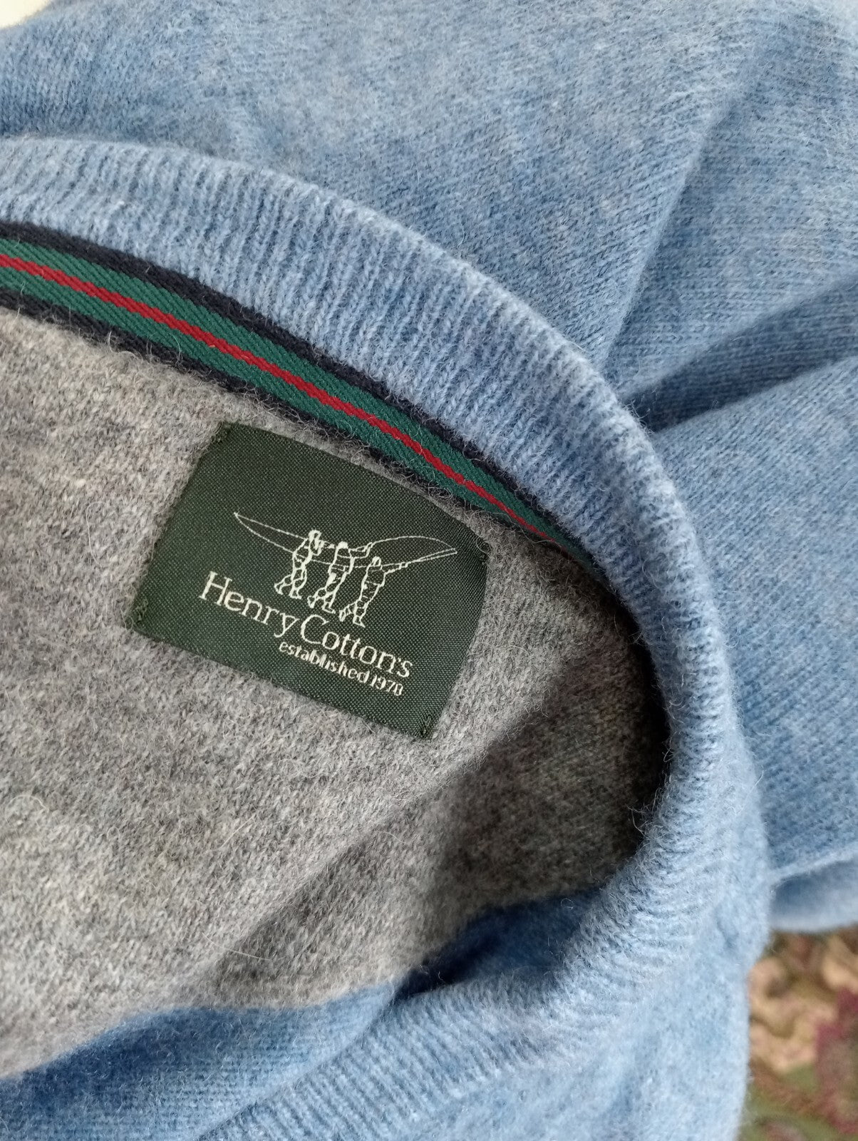 HENRY COTTON'S MAGLIONE LANA WOOL VINTAGE UOMO Tg. 2XL MAN SWEATER CASUAL