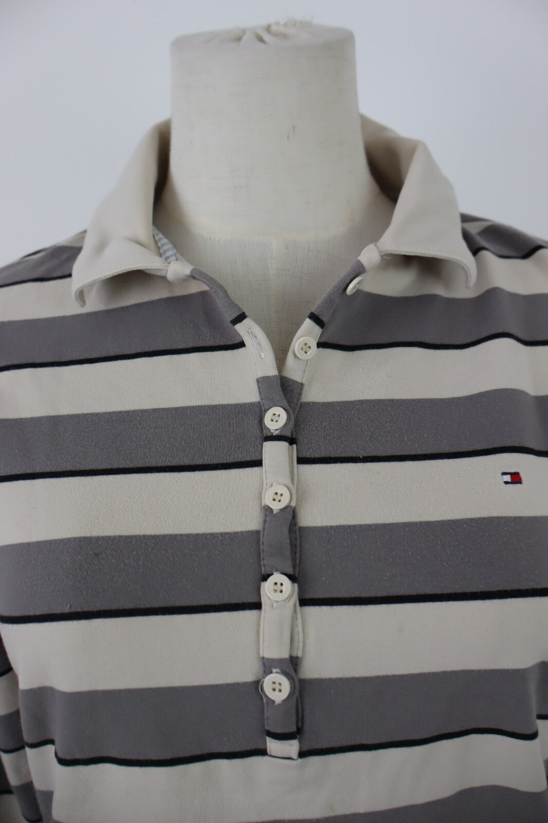 TOMMY HILFIGER POLO MAGLIA DONNA COTONE TG. 40 / L WOMAN SHIRT CASUAL VINTAGE