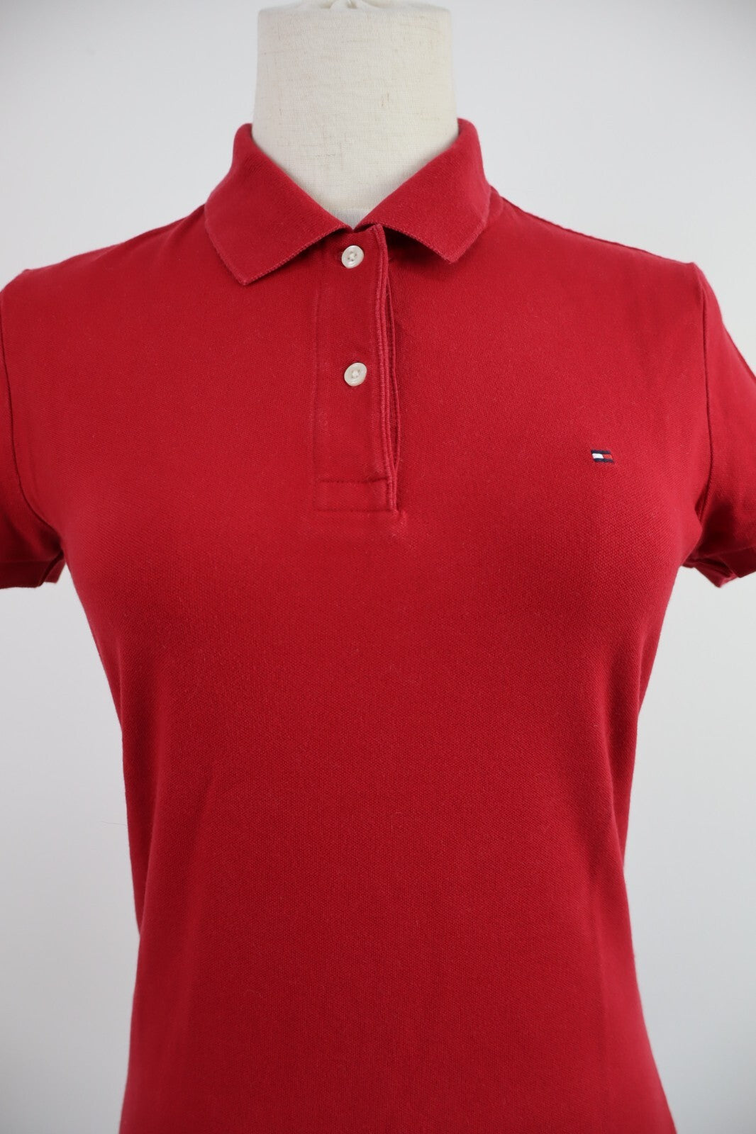 TOMMY HILFIGER POLO MAGLIA DONNA COTONE TG. S WOMAN SHIRT CASUAL VINTAGE