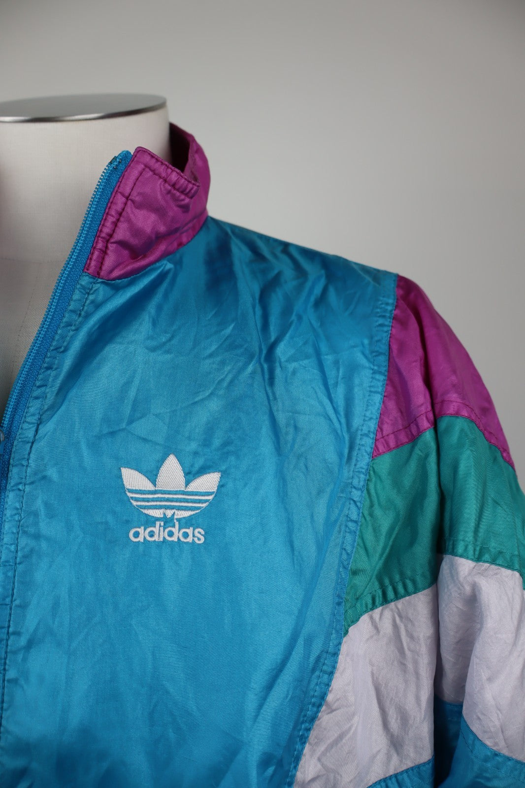 ADIDAS GIACCA '80 SPORTIVA UOMO Tg. D4 MAN CASUAL SPORT JACKET VINTAGE CON ZIP