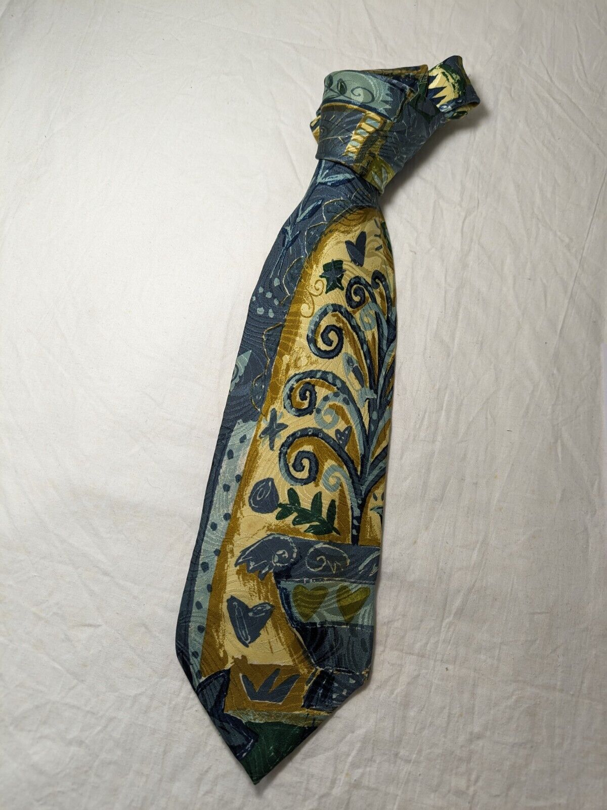 HUBERT MILANO 100%  SILK TIE SETA CRAVATTA NECKTIE MADE IN ITALY