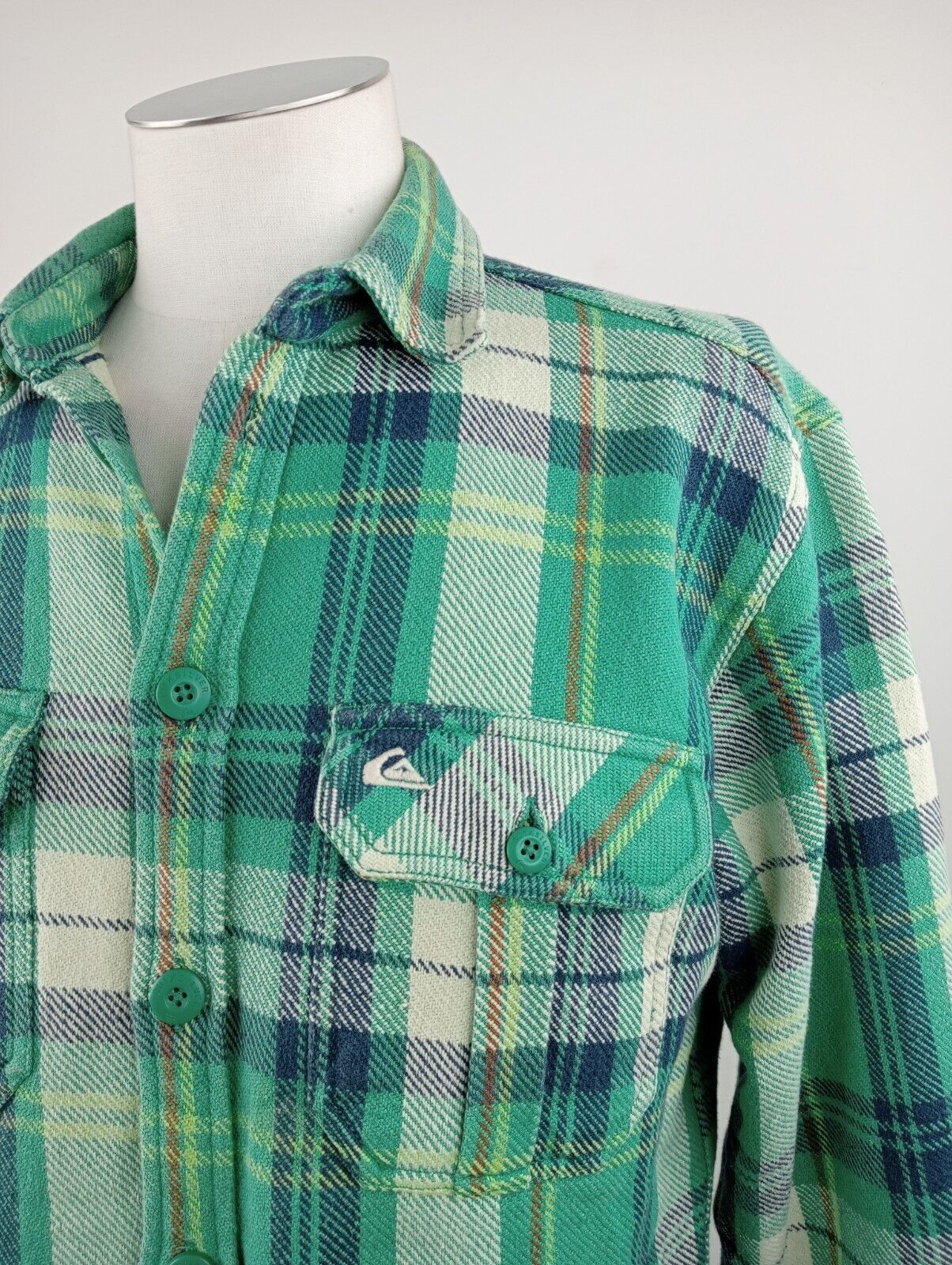 QUIKSILVER CAMICIA UOMO COTONE TG. M  MAN CASUAL VINTAGE SHIRT COTTON
