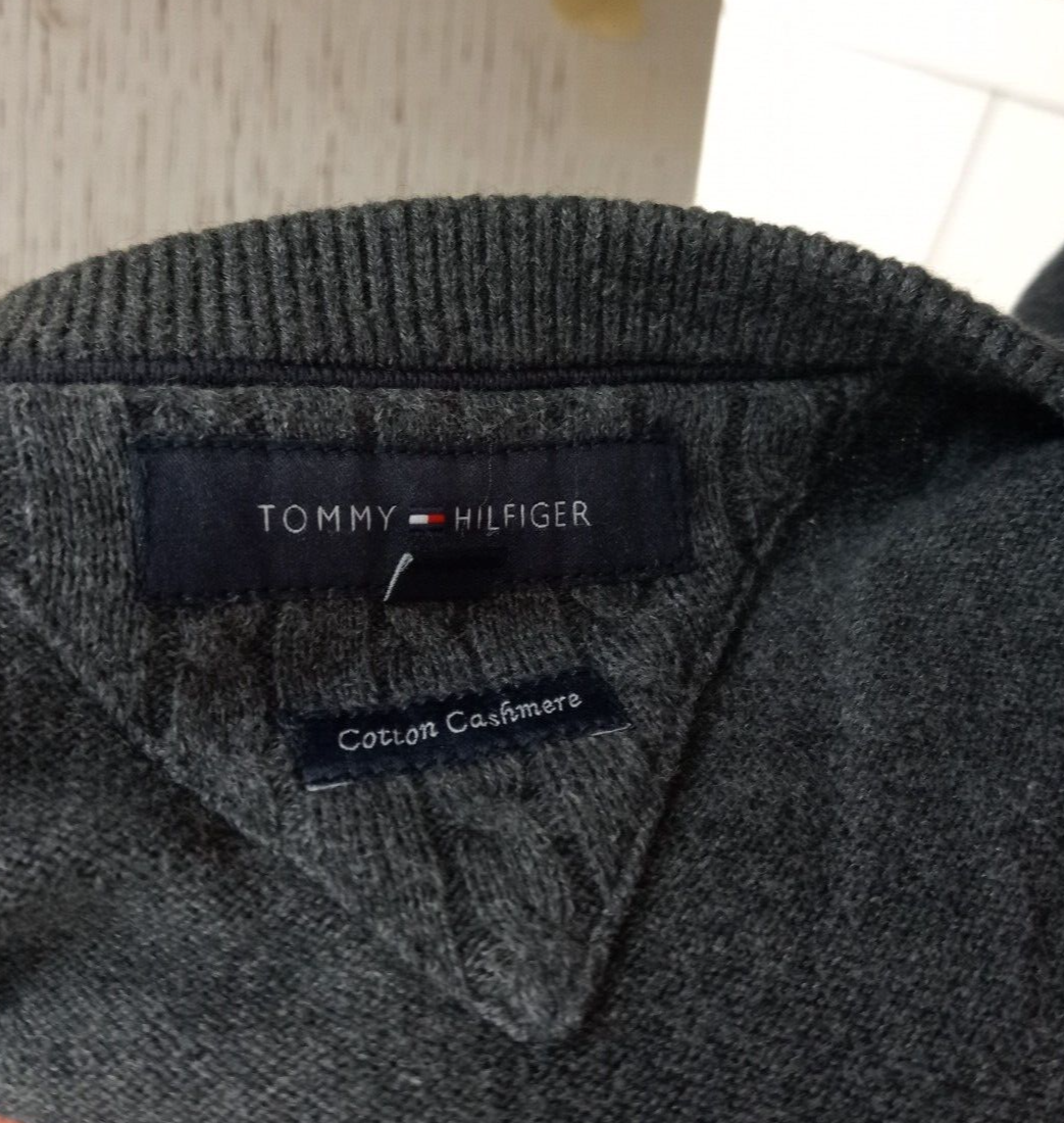 TOMMY HILFIGER MAGLIONE COTONE CASHMERE VINTAGE UOMO Tg. M SWEATER MAN CASUAL